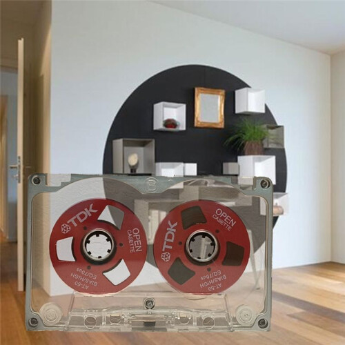 55 Minute Blank Tape Disk Double-Sided Metal Small Open Disk Blank Cassette Tape Tape Disk, C