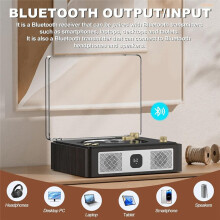 Desktop CD Players for Home Built-in Speakers Rechargeable Headphone Jack Vintage CD Player White