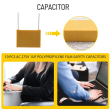 10 Pcs AC 275V 1uF Polypropylene Film Safety Capacitors