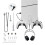 Wall Mount Storage Bracket Space-Saving Stand with Gamepad and Headphone Holder for   5 Slim White 4