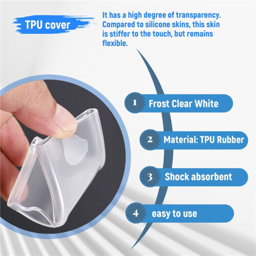 TPU Rubber Skin Case compatible with    7th Generation, Frost Clear White 1