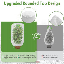 2 Pack Rounded Top Plant Covers Freeze Protection for Winter, Plant Covers for Winter, 47" X 72" Tree Frost Protection
