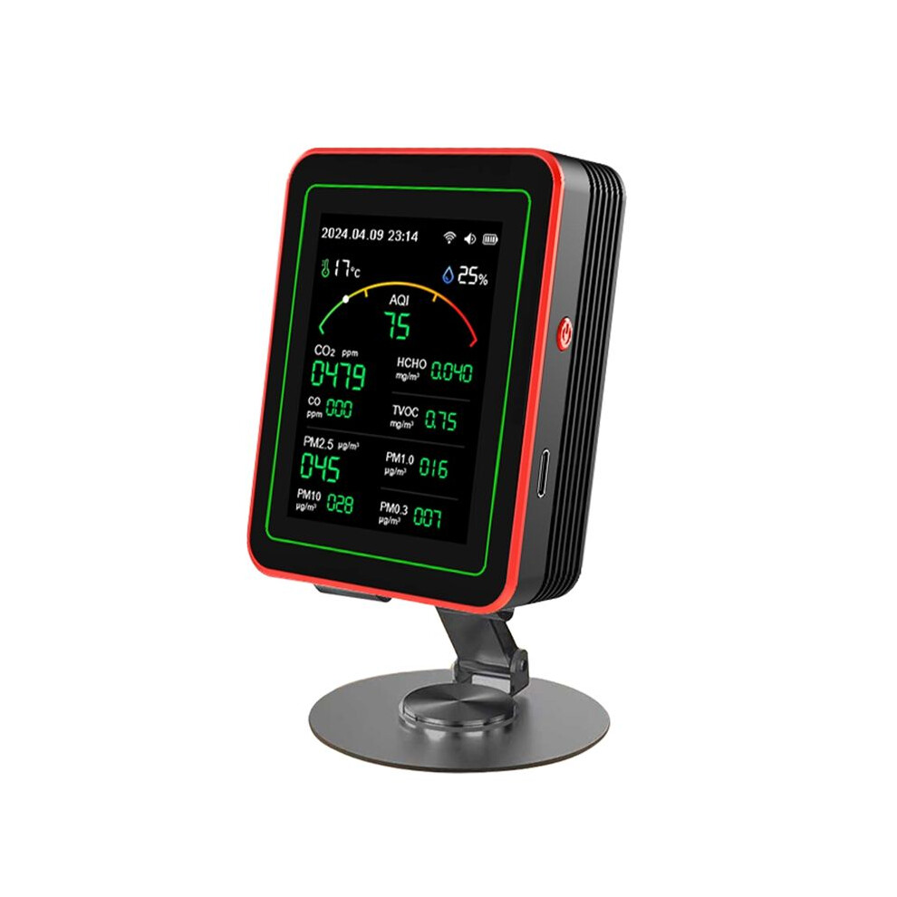 15-In-1 Tuya Wifi Rechargeable Household Digital Air Quality Detector Co2/Co/Tvoc/Hcho/Pm2.5/Temp/Humi For Home A 6032756187807