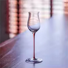 Handmade Crystal Flared Wine Glass Red Rod Sweet for Whiskey Tasting Glass for Enhanced Aroma and Flavor Experience