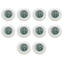 LCD Digital Thermometer Hygrometer Round Temperature and Humidity Tester Sensor Probe for Freezer 10 Pcs