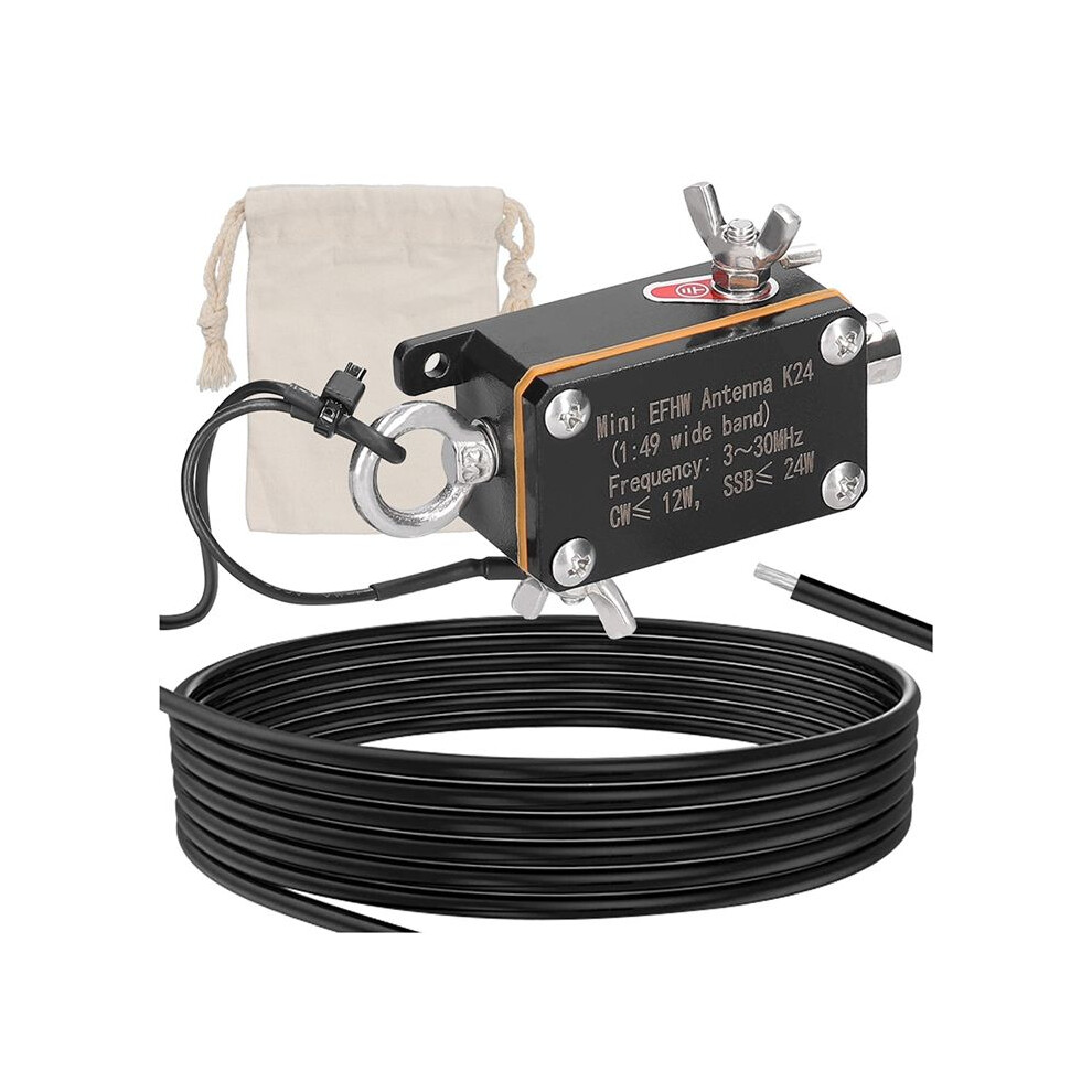 Pocket Efhw Antenna K24 3-30Mhz Frequency Band Shortwave Antenna Wideband End-Fed Halfwave Antenna 6031379173426