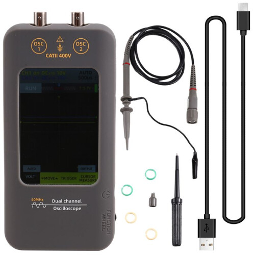 BSIDE Touch Screen Digital Oscilloscope+Signal Generator Dual Channel 50MHz Automatic Oscilloscope Tools Graphic Tester