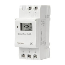 New Type Din Rail 2 Wire Weekly Seven Days Programmable Digital Relay Timer Control AC THC 15A 30A 220V 12V