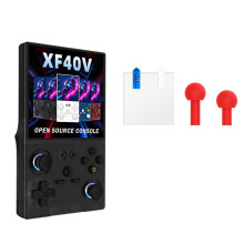 XF40V Retro-Handheld-Spielkonsole, 4,0-Zoll-IPS-Bildschirm, WLAN, für Linux System, Pocket Arcade, Schwarz