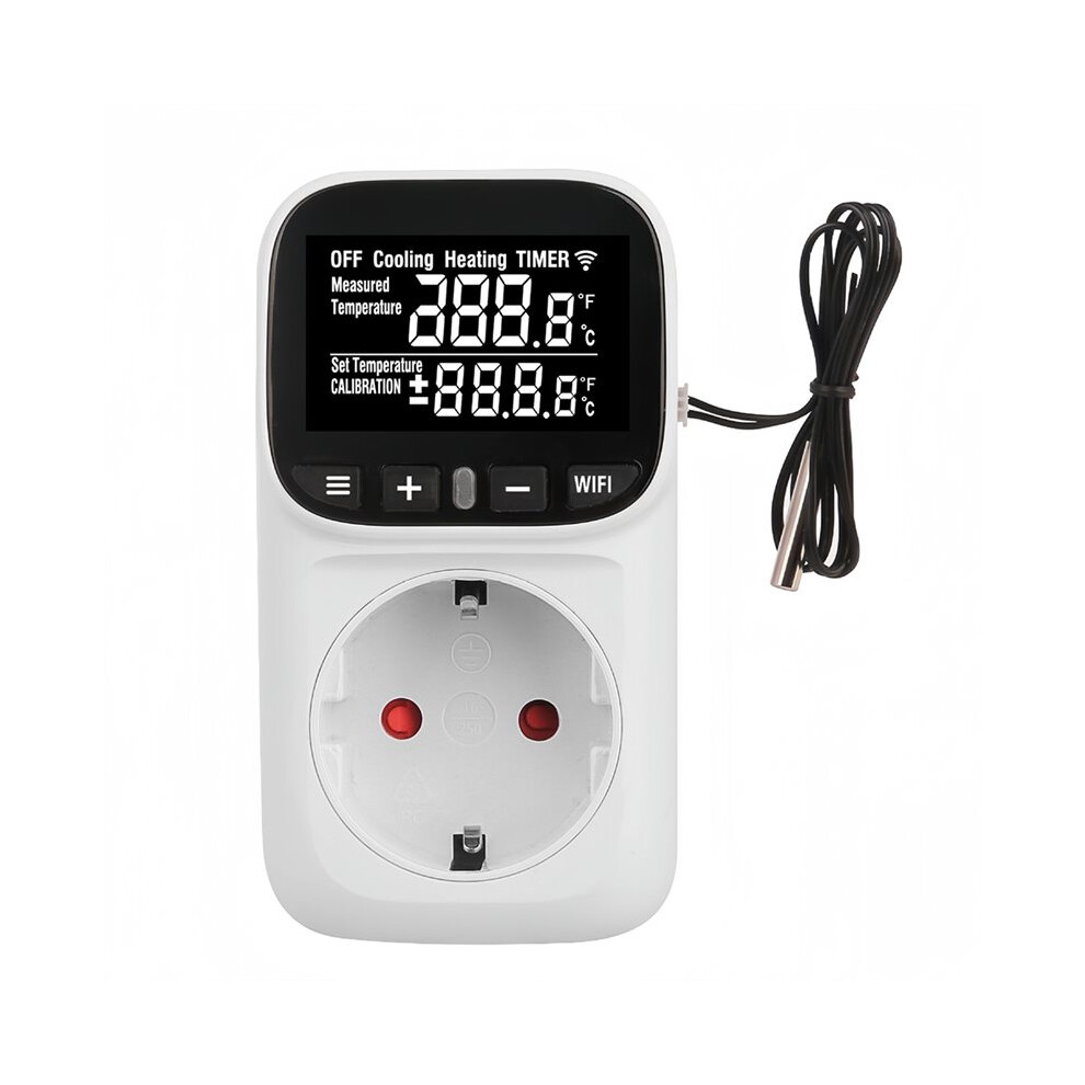 Tuya Wifi Temperrature Controller Socket With Sensor Thermostat 16A Remote Control Eu Plug 4713361981166