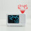Digital Multifunctional Projector Alarm Clock Simple LCD Electronic Clock Bedside Alarm Table Mute Alarm Clock White 2