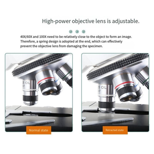 185 100X Biological Microscope Achromatic Objective Lens Microscope Lens Adapters Compact Objective Lens 1