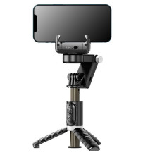 Q18 Selfieshow Modo de Seguimento de Disparo com Estabilizador Gimbal, Bastão de Selfie com Tripé e Luz de Preenchimento para Celular e Smartphone