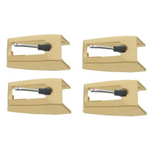 4Pcs Replacement Stylus Vinyl Record Player Needles Diamond Turntable Stylus with a Stylus Cleaning Brush