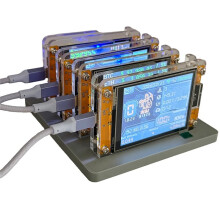 Miner NerdMiner NMMiner de 4000KH/S + Suporte para 4 Slots, Tela Inteligente de 2,8 Polegadas, Taxa de Aceleração Atualizada para Bitcoin,