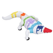 Bunte Harz-Krokodil-Mini-Skulptur – Innen- und Außendeko für den Garten – KY0110