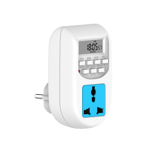 AC220V Timer Socket LCD Timing Controller 7 Day Weekly Programmable Timer  for Lamp Water Heater EU Plug