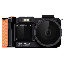 4K UHD 70MP Digital Camera Dual Screen WIFI Monocular Camera with Filters Flash Wide-Angle Lens 50X Zoom Auto Focus Cam