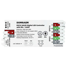 DOMRAEM Controlador LED ESP32 WLED com Microfone Integrado, Controle Por Aplicativo UART, Alexa Voice RF 2.4G WLED WS2811 WS2814 W S2805RGB