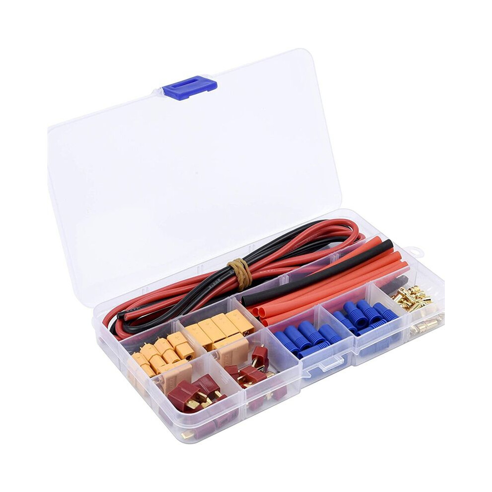 T Plug / Xt60 / Ec3 Male & Female Plug Adapter Connectors With 14Awg Silicone Wire And Shrink Tube For Rc Fpv Drone 6134130613923