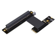 PCIe X16 Naar M.2 NVMe Verlengkabel 90 Draaibaar Grafische Kaart Extender voor M.2 NVMe Key-M SSD Extension Gen4x4 M43UL