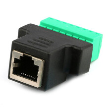 RJ45 Hona Till Skruvterminal 8-Stiftskontakt Ethernet-Kabelförlängningsadapter Högkvalitativ Nätverksskruvterminal