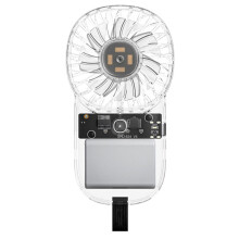 Handheld Fan Adjustable Speed Pocket Air Cooler Fan 1200mAh Outdoor Portable Fan for Outdoor Travel Camping White