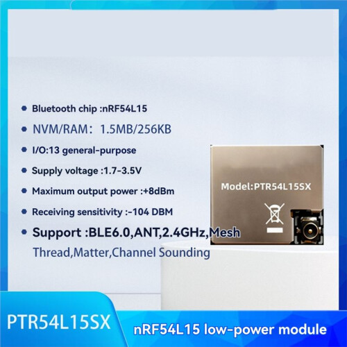 PTR54L15SX Low Power  6.0 Module with Dual-Core Processor for  Wearable Industrial IoT Development 1