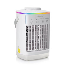 Refroidisseur D'Air Portable 3 en 1 avec Humidificateur et Veilleuse LED - Ventilateur de Climatisation Compact pour la Maison et le Bureau