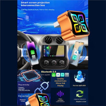 4in1 Carplay Adapter Airplay/Mirror Link/Android Auto/Carplay USB Dongle Wireless AI Box Wired Carplay to Wireless B