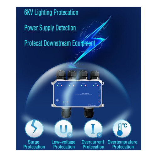 4  100M POE  Outdoor Application IP67 Waterproof Grade POE Input and  Input 1