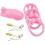 Resin Cage Belt Chastity Device, Pink 4