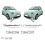 1Pair for  500 2016-2020 Front Bumper Side Chrome Trim 735642306 735642307 8