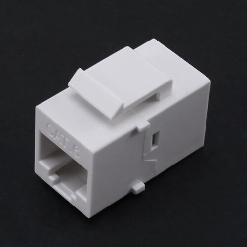RJ45 Connector  Jack Cat6 RJ45 Extension Coupler Ethernet Network LAN Cat 6 Coupler Jacks Extend Adapter(White) 1