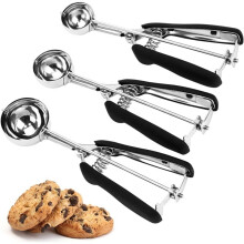 Set di Cucchiai per Biscotti, 3 Cucchiai per Gelato, Cucchiai per Biscotti per Dolci, Cucchiaio per Biscotti In Acciaio Inossidabile per Dolci,