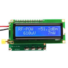 1MHz-10GHz RF-Vermogensmeter -50 Tot 0dBm RF-Vermogensverzwakking LCD Digitale RF-Signaalmeetmeter  7-12V