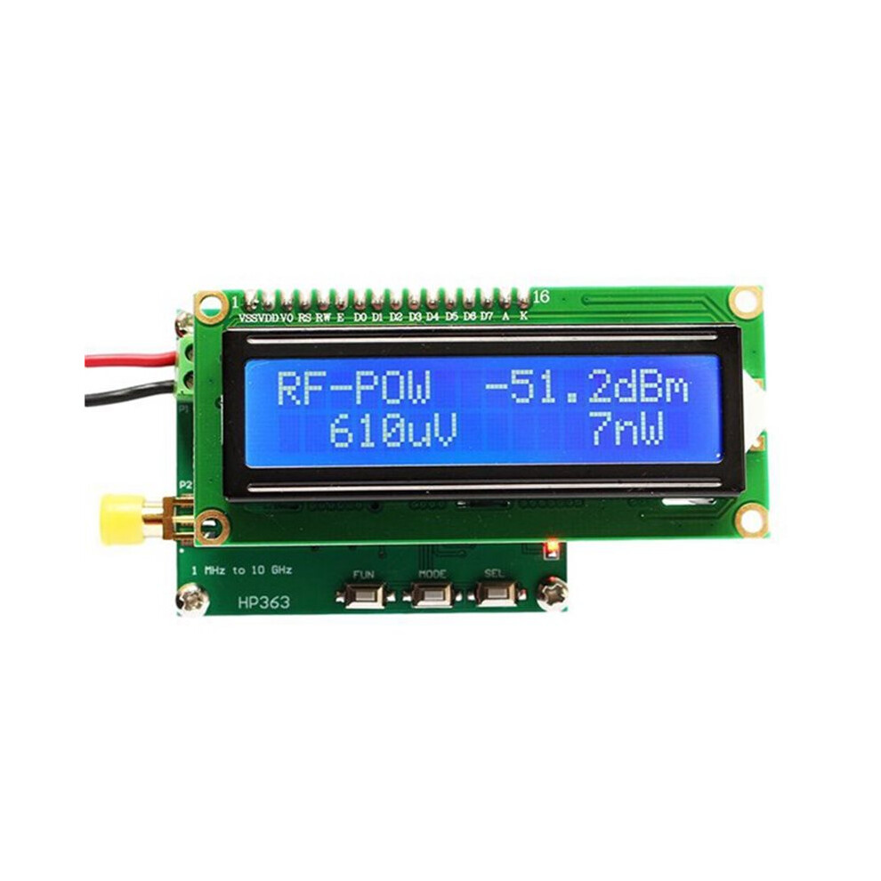 1Mhz-10Ghz Rf Power Meter -50 To 0Dbm Rf Power Attenuation Lcd Digital Rf Signal Measuring Meter 7-12V 6033233026862