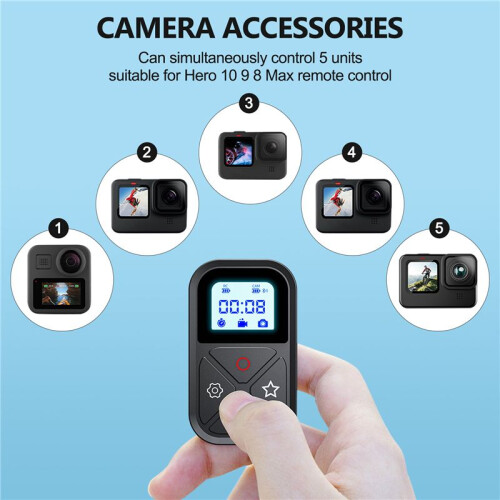 TéLéCommande pour  Hero 10 9 8 Max avec Support de Bâton et Poignet TéLéCommande Intelligente Compatible  pour  10 1