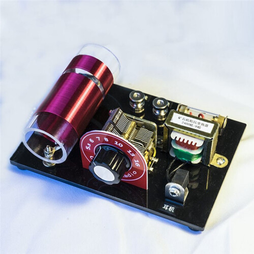 Ore Radio Ore Machine Crystal Radio Dual Loop Air Variable Capacitor Diode Detector with Impedance Converter 2