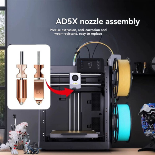 3Pcs for Flashforge AD5X Quick-Detachable Hotend Nozzle Quick Release Nozzle 0.6MM Adverturer 3D Printer Accessories 2