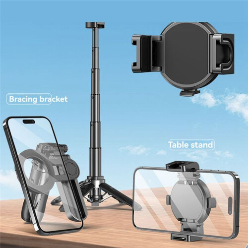 Magnetic Design   Portable Telescopic Multi Functional Tripod Phone Selfie Stick 2