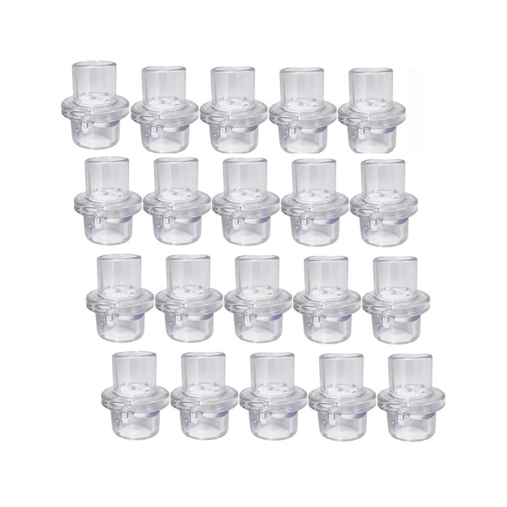50pcs CPR Mask Training Valves, One-Way Valve Design, Individually Wrapped for Hygiene