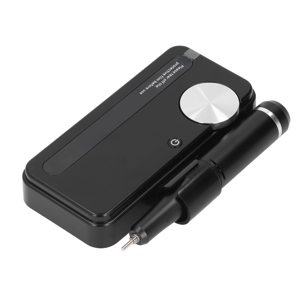 Black Multifunctional Electric Nail File Set, Portable Polishing Nail Drill, 3000Mah Battery,