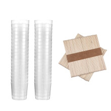 200 Packs 60ml/2oz Plastic Mixing Cups with 200 Pcs Wooden Stirring Sticks, Clear Epoxy Mixing Cup for Resin, Laboratory