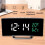 Curved Screen LED Clock with Temperature and Humidity Display Mirror Digital Alarm Clock Multi-Function Clock 7816 5