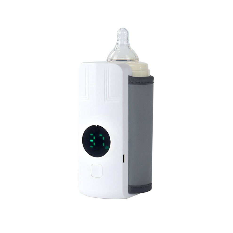 Portable Bottle Warmer Rechargeable Cordless Milk Warmer with Temperature Control Baby Bottle Warmer for Traveling Home