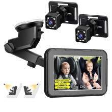 1080P Auto-Babyphone, Fahrrad-Rückfahrkamera, 5-Zoll-Bildschirm, Nachtsichtkamera für Fahrrad, Mountainbike