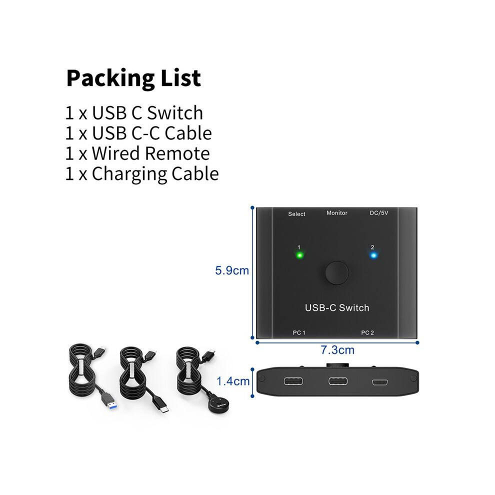 New 8K USB C KVM USB3.1 Type-C Splitter Cable for Video 8K@30Hz 4K ...