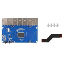MPRG7, voor Raspberry Pi 5 PCIE Naar 7xGiga Ethernet-Kaart, Gratis Driver met RPi OS en OpenWRT, Ondersteuning voor Ubuntu, Router A