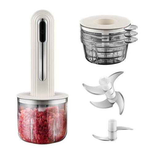 Household Wireless Electric Meat Grinder Kitchen Multi-Function Food Processor Garlic Masher Small Meat Grinder